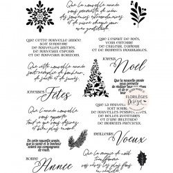 FLORILEGES DESIGN TAMPON CLEAR MILLE VOEUX "HISTOIRES D'HIVER"