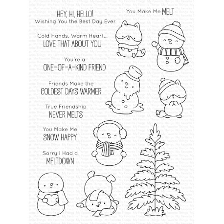 MFT CLEAR STAMPS SNOW HAPPY