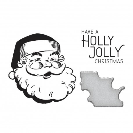 BETTERPRESS HOLLY JOLLY SANTA PLATE