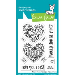 LAWN FAWN CLEAR STAMPS - MAGIC HEART MESSAGES