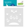 LAWN FAWN STENCIL HEART GARDEN