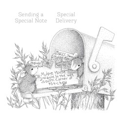 SPELLBINDERS - HOUSE MOUSE MOUSE MALL CLING STAMP