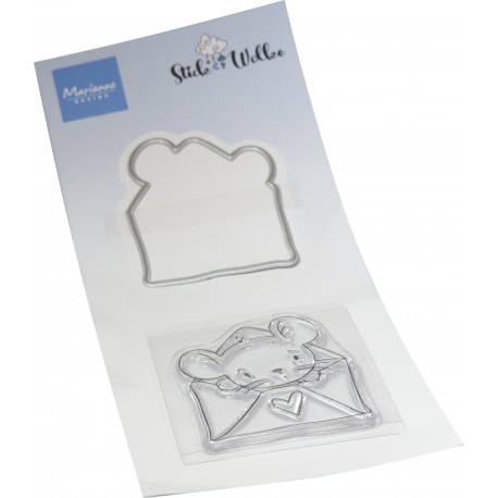 Marianne D Clear Stamp & die set STICK & WOLKE HELLO MOUSE