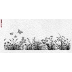 Nellie‘s Choice Clear Stamp - IDYLLIC FLORAL - MEADOW WITH BUTTERFLIES