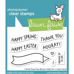 LAWN FAWN CLEAR STAMPS - CARROT'BOUT YOU BANNER ADD-ON