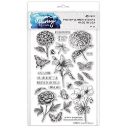 RANGER SIMON HURLEY CLEAR STAMPS - BEAUTIFUL BLOOMS