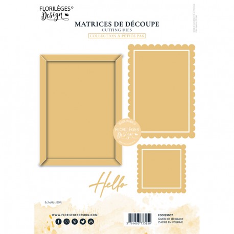FLORILEGES DESIGN OUTIL DE DECOUPE CADRE EN VOLUME "A PETITS PAS"