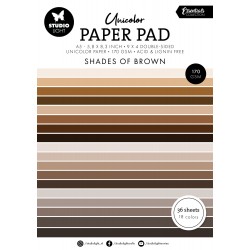 Studio Light Paper pad SHADES OF BROWN A5 UNICOLOR
