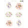 MARIANNE D DECOUPAGE SHEET, MATTIE'S MOOISTE ROMANTIC BOUQUETS