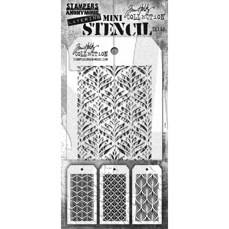 Tim Holtz Layering Stencils, SET 60 MINI STENCIL 3 pcs