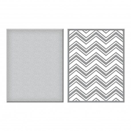 SPELLBINDERS ZIG ZAG CHEVRON ETCHED DIES