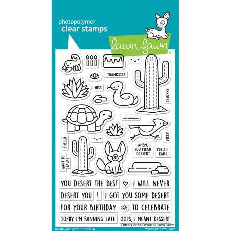 LAWN FAWN CLEAR STAMPS - CRITTERS IN THE DESERT