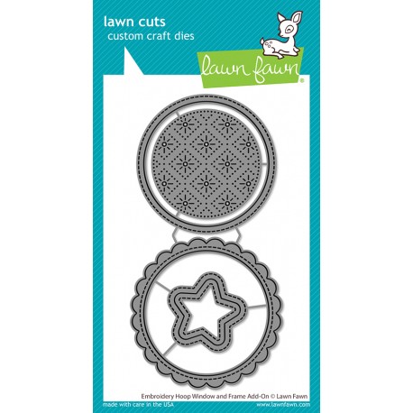 LAWN FAWN DIES - EMBROIDERY HOOP WINDOW AND FRAME ADD-ON DIES