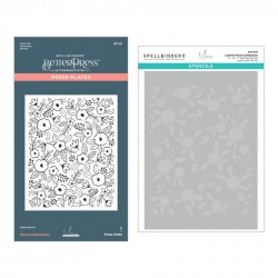 BETTERPRESS FLORAL CELEBRATION PRESS PLATE & STENCIL SET