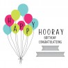 BETTERPRESS HAPPY HOORAY BALLOONS REGISTRATION PRESS PLATE & DIE SET