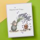 SPELLBINDERS - HOUSE MOUSE FLOWER SHOWER CLING RUBBER STAMP