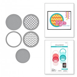 SPELLBINDERS Stitched Edge Circle Backgrounds Etched Dies