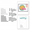SPELLBINDERS A LITTLE HELLO Clear Stamp & Etched Dies Set