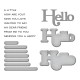 SPELLBINDERS A LITTLE HELLO Clear Stamp & Etched Dies Set