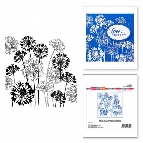 SPELLBINDERS STAMPENDOUS AGAPANTHUS CLING STAMP