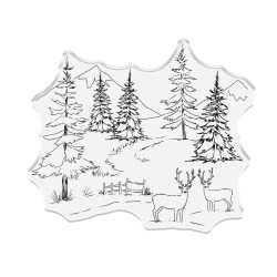 CRAFTERS COMPANION "CHRISTMAS ROSE" CLEAR STAMP FOREST GLADE