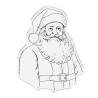 CRAFTERS COMPANION "CHRISTMAS ROSE" CLEAR STAMP SANTA CLAUS