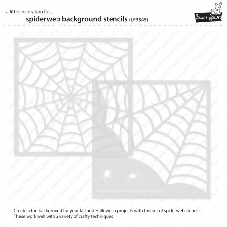 LAWN FAWN STENCILS - SPIDERWEB BACKGROUND