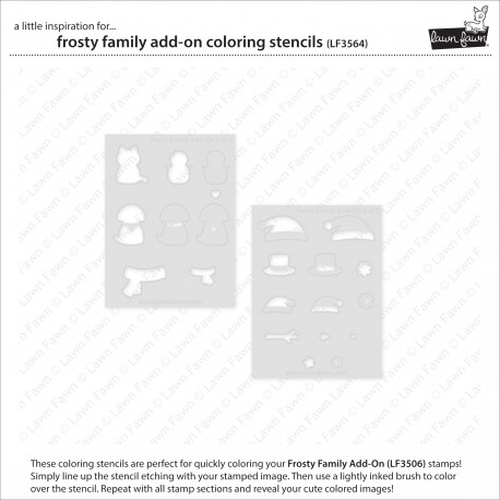 LAWN FAWN STENCILS - FROSTY FAMILY ADD-ON