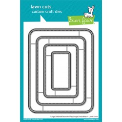 LAWN FAWN DIES - LARGE STITCHED ROUNDED RECTANGLE STACKABLES DIES