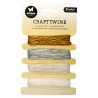 STUDIO LIGHT Craft Twine: Metallic Twine/Hemp Cord/Organza Ribbon (4x5m)