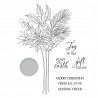 SPELLBINDERS BETTERPRESS POINSETTIA STEMS PRESS PLATE & DIE SET