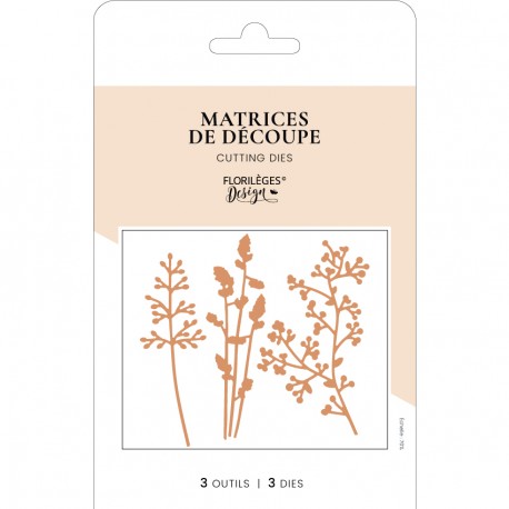 FLORILEGES DESIGN OUTIL DE DECOUPE BRINS D'AUTOMNE "CARNET NATURE"