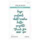 SPELLBINDERS VIVID SCRIPT SENTIMENTS Etched Dies