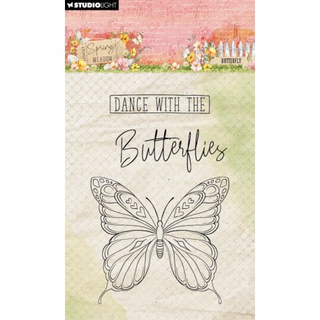 STUDIO LIGHT SPRING MEADOW CLEAR STAMP BUTTERFLY