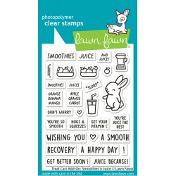 LAWN FAWN CLEAR STAMPS - TREAT CART ADD-ON SMOOTHIES 'N JUICE