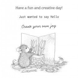 SPELLBINDERS - HOUSE MOUSE CREATIVE DAY CLING RUBBER STAMP