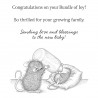 SPELLBINDERS - HOUSE MOUSE BUNDLE OF JOY CLING RUBBER STAMP