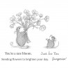 SPELLBINDERS - HOUSE MOUSE RARE BLOOM CLING RUBBER STAMP
