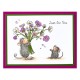 SPELLBINDERS - HOUSE MOUSE MUSIC TO MY EARS CLING RUBBER STAMP