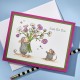 SPELLBINDERS - HOUSE MOUSE MUSIC TO MY EARS CLING RUBBER STAMP