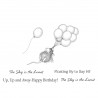 SPELLBINDERS - HOUSE MOUSE UP, UP AND AWAY CLING RUBBER STAMP