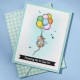 SPELLBINDERS - HOUSE MOUSE UP, UP AND AWAY CLING RUBBER STAMP