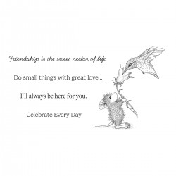 SPELLBINDERS - HOUSE MOUSE SWEET NECTAR CLING RUBBER STAMP