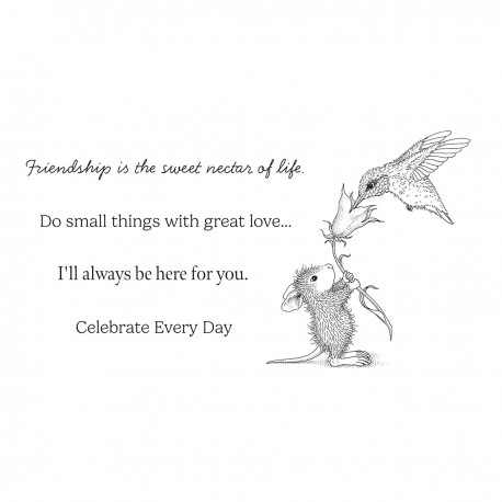 SPELLBINDERS - HOUSE MOUSE SWEET NECTAR CLING RUBBER STAMP