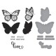 Spellbinders BETTERPRESS WILDFLOWERS PRESS PLATE & DIE BUTTERFLY SILHOUETTES