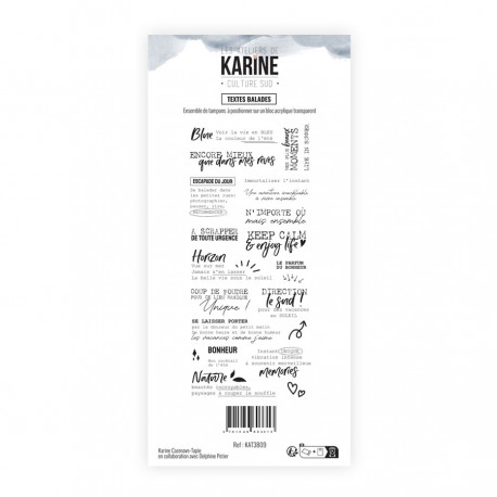 LES ATELIERS DE KARINE "CULTURE SUD" Tampon Clear TEXTES BALADES