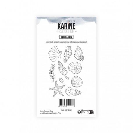LES ATELIERS DE KARINE "CULTURE SUD" Tampon Clear COQUILLAGES