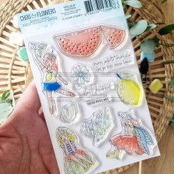CHOU & FLOWERS TAMPONS CLEAR DEAR FRIEND "REVE AZUR"