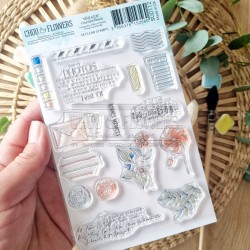 CHOU & FLOWERS TAMPONS CLEAR COURRIERS FLEURIS "REVE AZUR"
