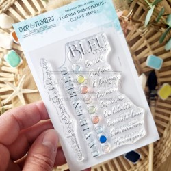 CHOU & FLOWERS TAMPONS CLEAR BLEU COMME "REVE AZUR"